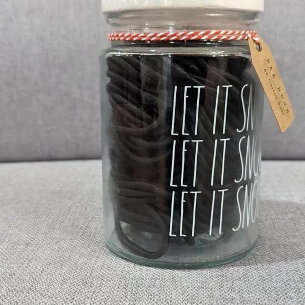 Rae Dunn Holiday Glass Jar Set - Black and White - Picture 4 of 4